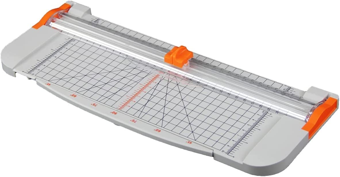 Papierschneider, Papierschneidemaschine, Guillotine-Trimmer, A4-Papierschneider mit Sicherheitsschutz und seitlichem Lineal, Schnittlänge für Foto-Geschenkkarten, Kraftpapier-Etiketten
