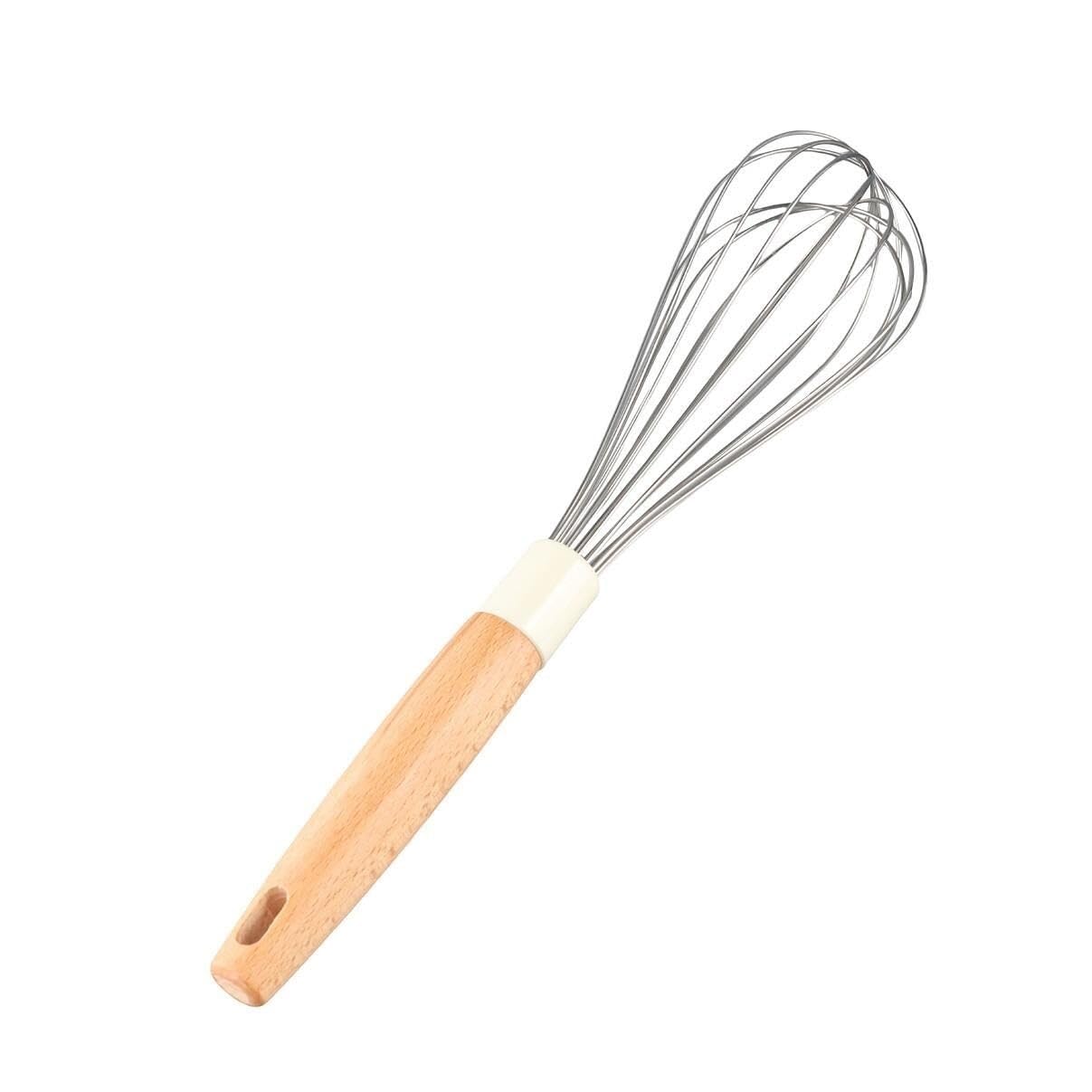 Frusta da Cucina Sbattitore Manuale Frullino for Le Uova Manuale da Cucina, Montalatte Portatile, Manico in Legno, Macchina for Schiuma, Frullatore for caffè Frullatore Efficiente