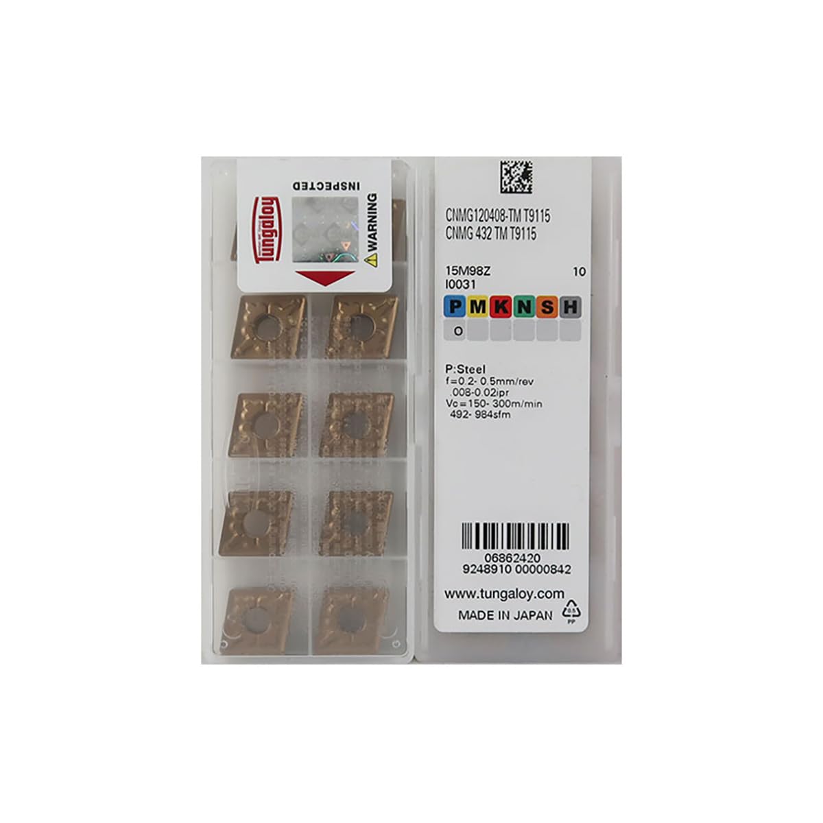 HOOGUU TUNGALOY 100% Original CNMG CNMG12 CNMG1204 CNMG120408 TM CNMG120408-TM T9115 Turning Insert