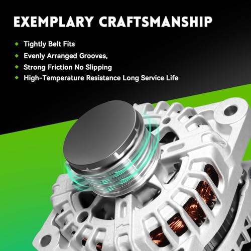 Image of 150A New Alternator Replacement for 2014 Hyundai Sonata, 2013-2016 Santa Fe Sport, 2014-2015 Kia Optima, 2012-2014 Sorento, 2.0L 2.4L, 37300-2G800, 37300-2G850, 37300-2G855, 37300-2G950, 11710N