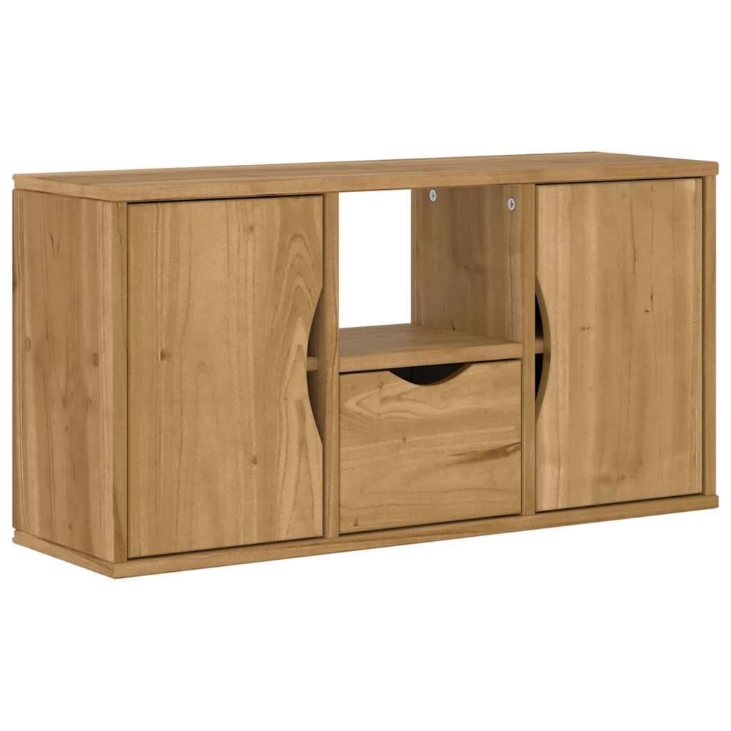 Générique Mobile TV in legno massiccio pino 79 x 24 x 40 cm | Contenitore per soggiorno, camera da letto, facile da pulire, serie ODDA