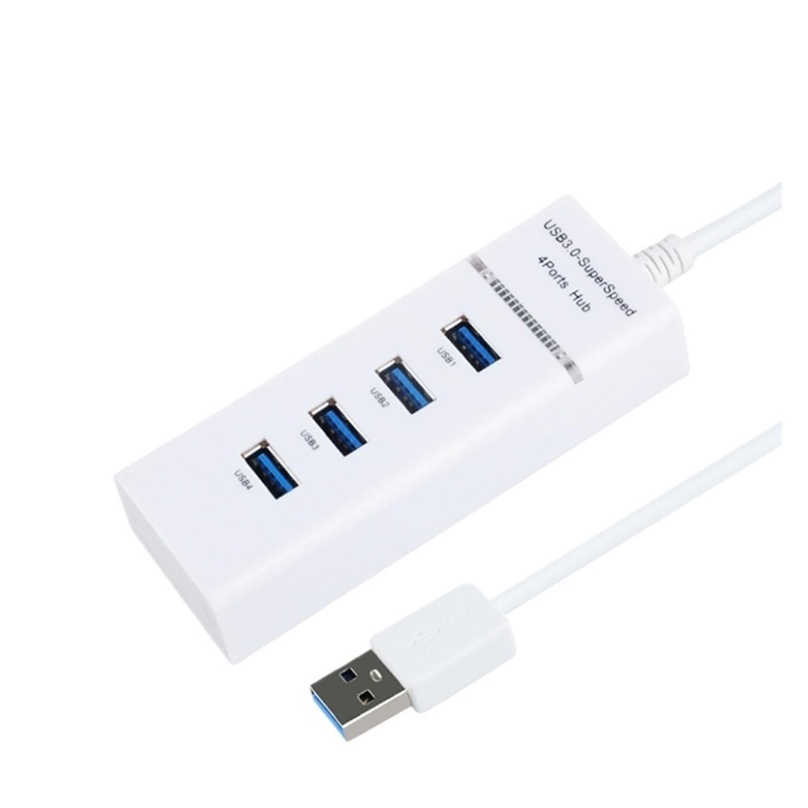 USB Multi 3.0 4 Port Do Komputera PC Akcesoria Laptopów Hub OTG Adapter Splitter Technologia Szybkiego Bezpiecznego ładowania(White HUB 3.0)
