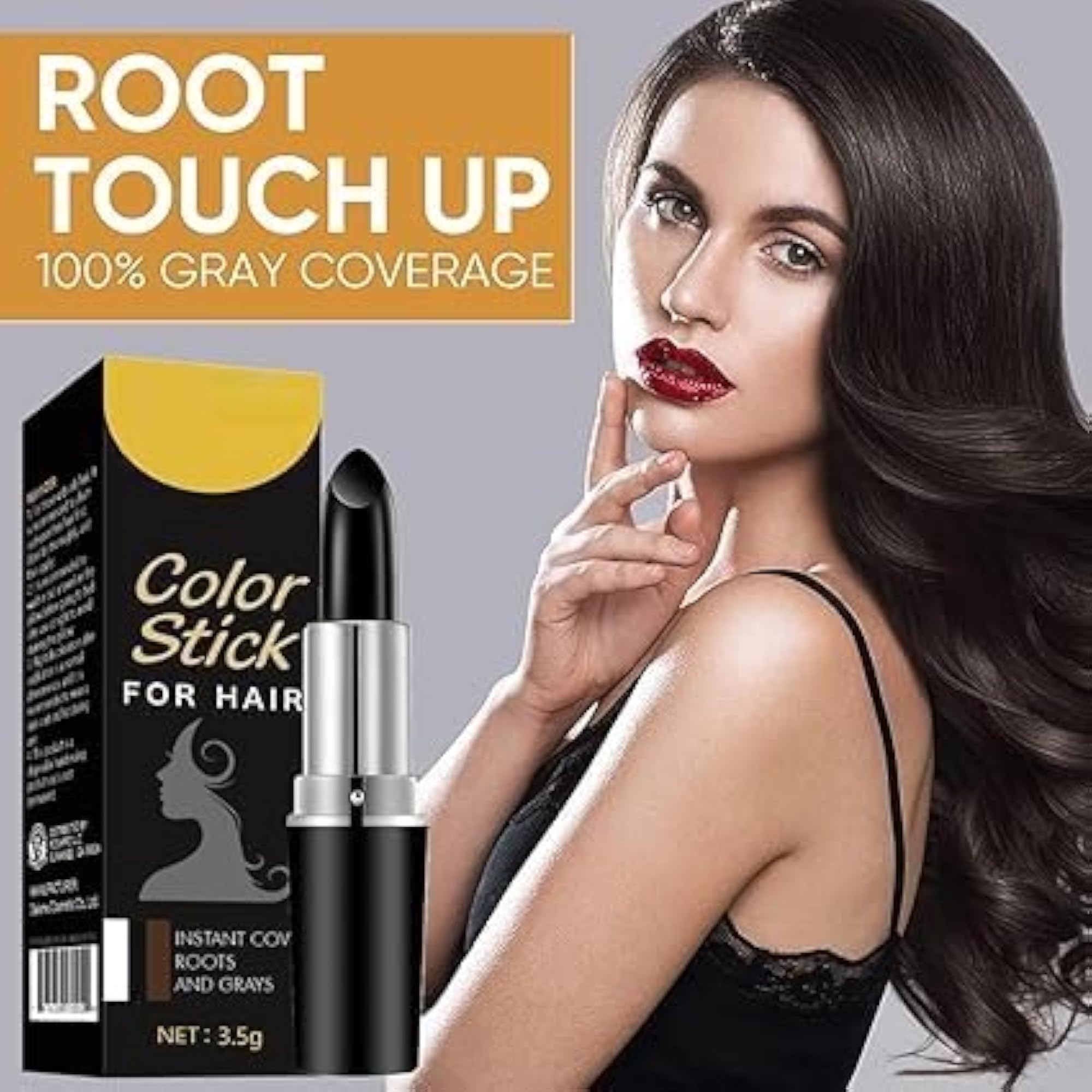 Natural Black Hair Color Stick for Instant Grey Coverage