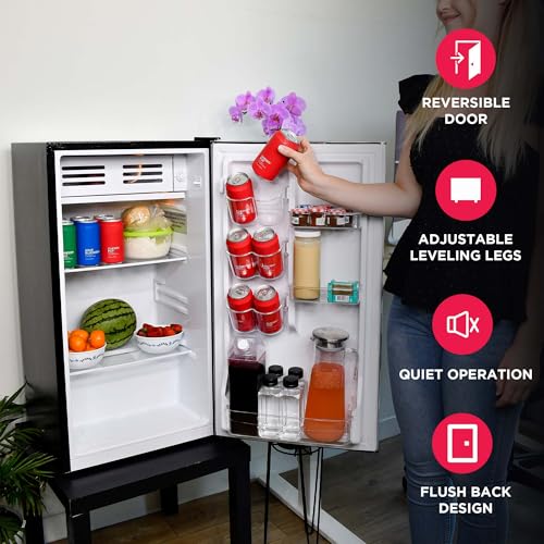 Frigidaire EFR323 3.2 cu ft Compact Fridge, Mini Refrigerator, Stainless Steel, Platinum Series on Fridge.com