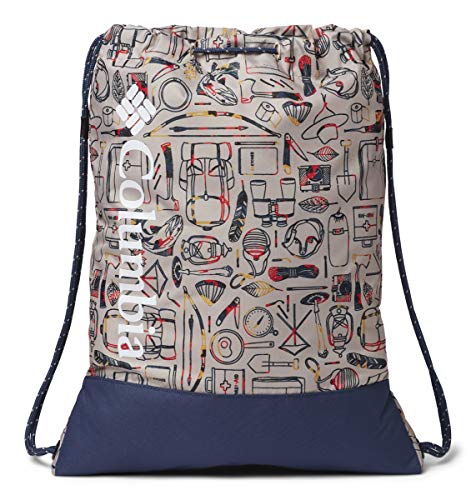 Columbia Unisex Drawstring Pack, Fossil Camp Supplies/Dark Mountain, One Size