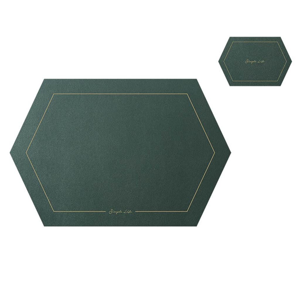 IANSHFKN 4 Pcs Tableware Pad Placemat Table Mat Leather Heat Insulation Placemats Disc Coaster for Dining