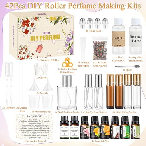 Perfume Making Kit- DIY Roller Perfume Making Kits for Women, Make Your Own Scent with Essential Oil, Bottle, Roller Fragrance Set, Fragrance Gifts for Women Girls - Image 3