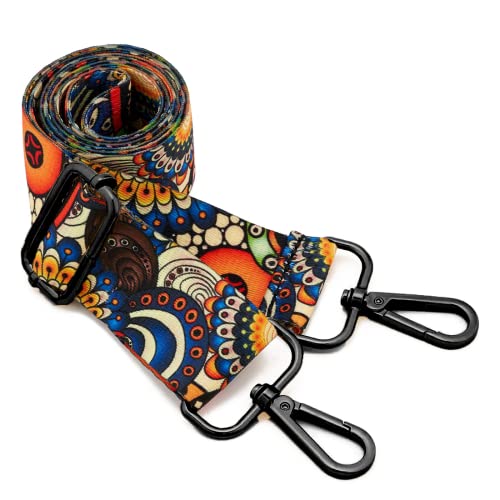 Image of ZOOEASS Nickel Buckles Wide Shoulder Strap Adjustable Replacement Belt Gun Buckles Guitar Style Crossbody Bag Strap