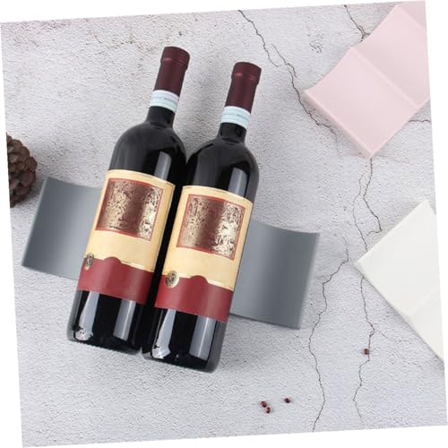 Soporte para botellas de vino de plástico para encimera miniatura 4