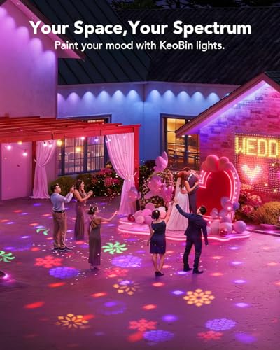 Image of KeoBin All-in-One Pro Laser Lights for Party, RGBWA Disco Light, GOBO Patterns, Laser Show Supported DMX512 /Sound Active for Club, Stage, Gig, Party Events