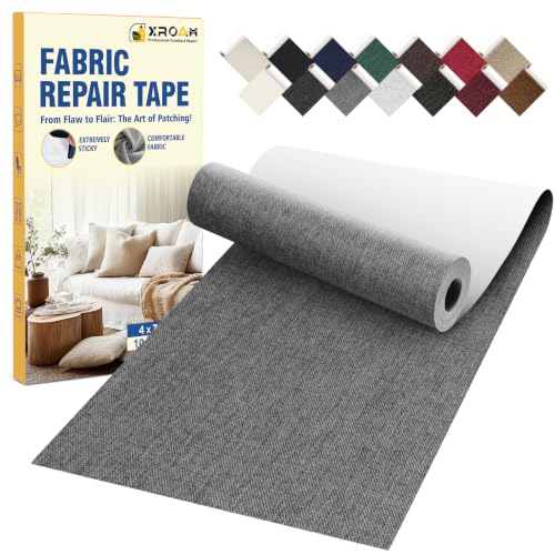 Xroam Self Adhesive Linen Fabric Repair Tape Kit, 4"x79" Upholstery Tape
