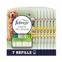 Febreze 3Volution Plug-In Air Freshener Refill, Pack of 7 (20ML x 7), Pet Odour Fighter, Fresh Scent