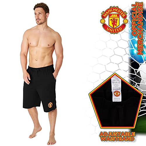 Manchester United F.C Men Pyjama Bottoms 2 Pack PJ Shorts Men and Boys (3XL, Red/Black) - Image 2
