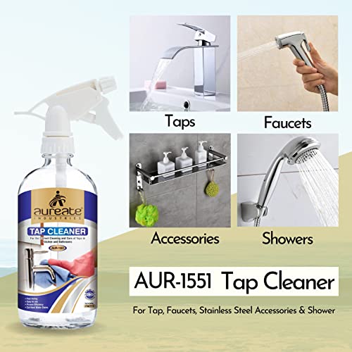 Image of Aureate Heavy Duty Tile Cleaner For Tiles & Ceramics & Tap Cleaner For Faucets & Bathroom Fittings Combo Pack (Lime Fragrance 1 L, 500 ml)
