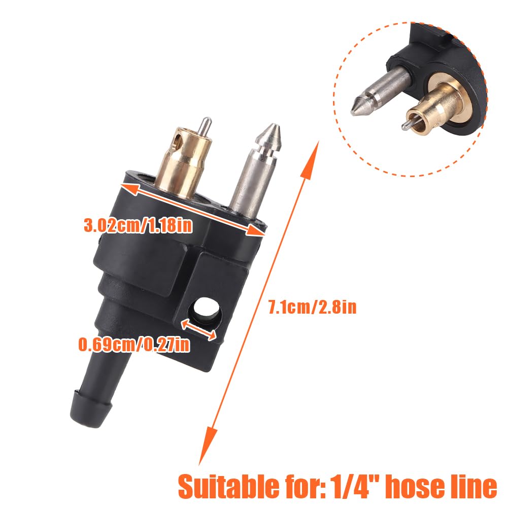 Connettore Maschio Serbatoio Carburante Adattatore Fuoribordo 1/4 Pollici Raccordo