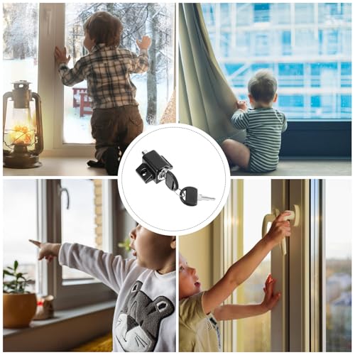 Cerradura de seguridad para ventanas correderas con bloqueo infantil 6