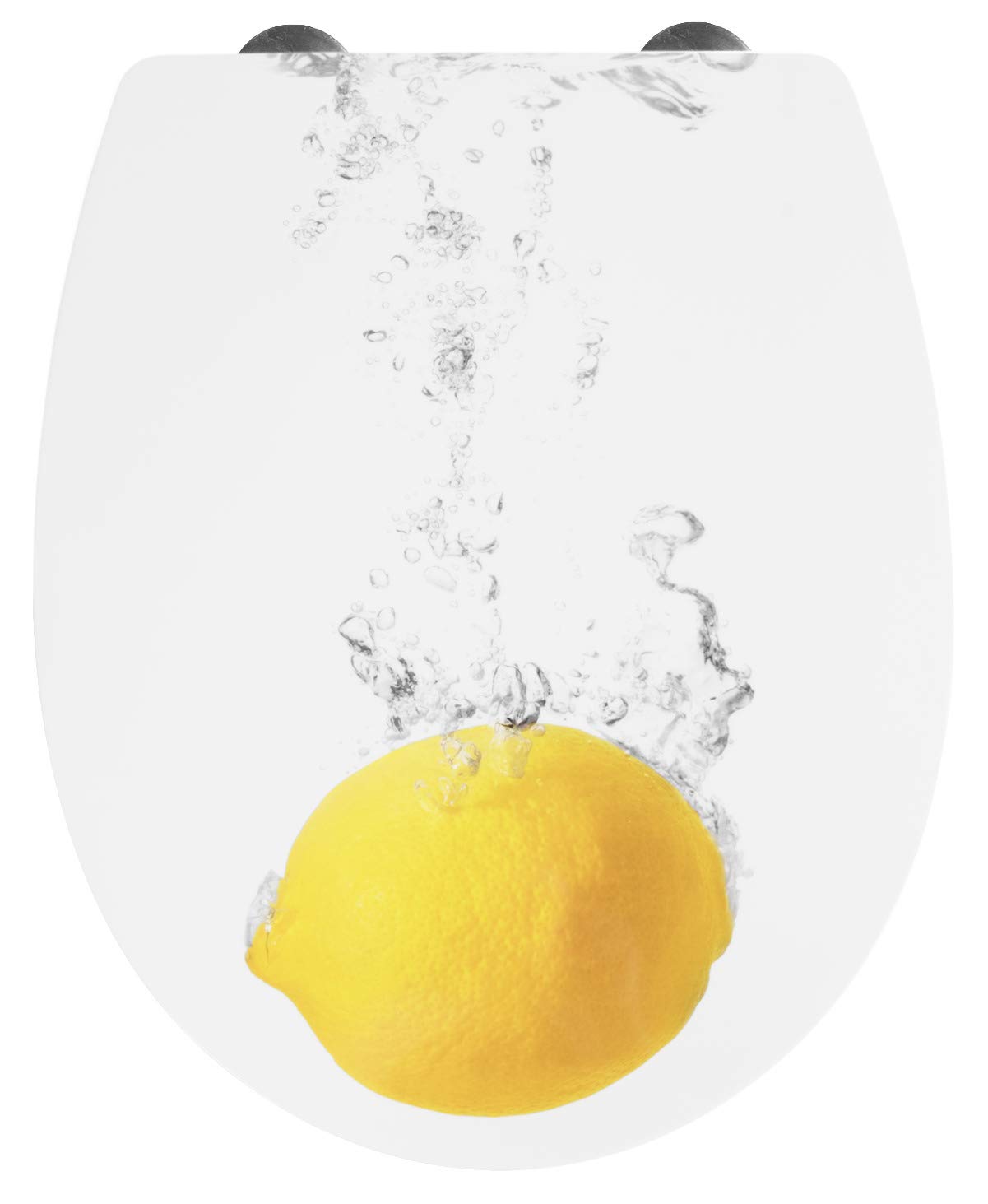 Cornat KSDSC104 Lemon Toilet Seat - Fruity Fresh Design - Easy-Care Thermoplastic - Quick Up & Clean Function - Soft-Close Mechanism - Comfortable Assembly from Top/Toilet Seat/Toilet Lid