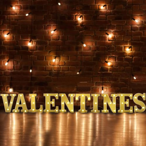 Image of Efavormart 6 inch Gold Marquee Letter V, Mirror Front Warm White LED Light Up 3D Sign, Battery Operated 72H Glow for Wedding Party & Wall Decor