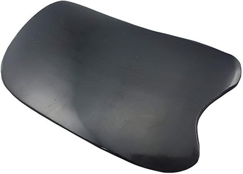 Tabla de masaje Gua Sha negra, 2 piezas, material cuadrado de cuerno de búfalo, desecho, rodillo de belleza, terapia facial, herramienta de belleza