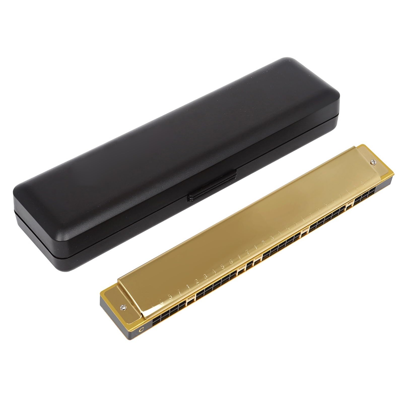Harmonijka ustna 10-otworowa 20 nutowa instrument dla początkujących Harmonijki(Gold)