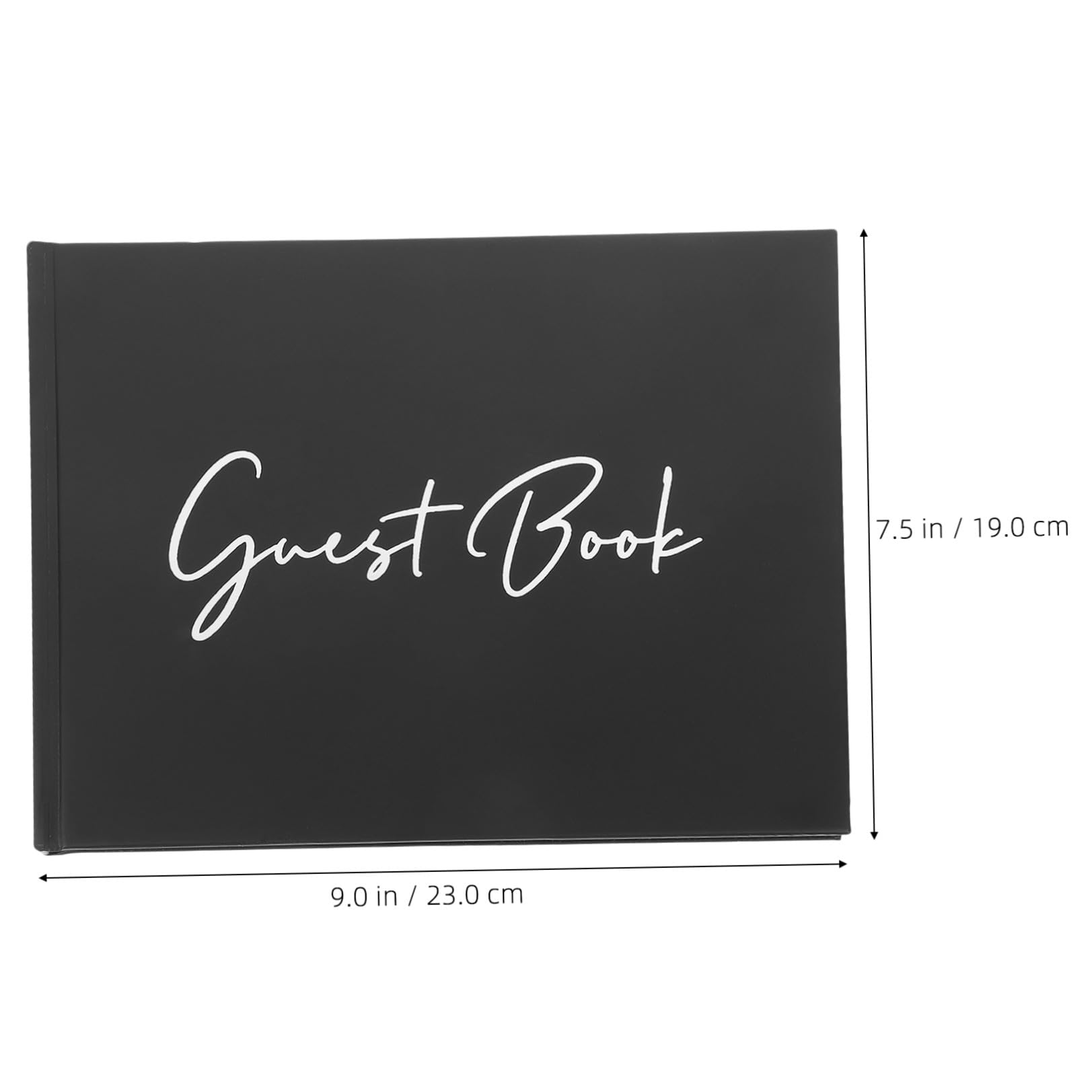 Set 1 Libro degli Ospiti Matrimonio Rustico in Carta e Plastico Nero Copertina Resistente per Decorazione Nozze e Firma degli Invitati