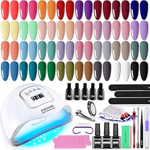 JODSONE Gel Nail Polish Kit with U V Light 32 Colors Gel Polish Nail Kit Soak Off Gel Nail Set Manicure Tools Nail Gel…