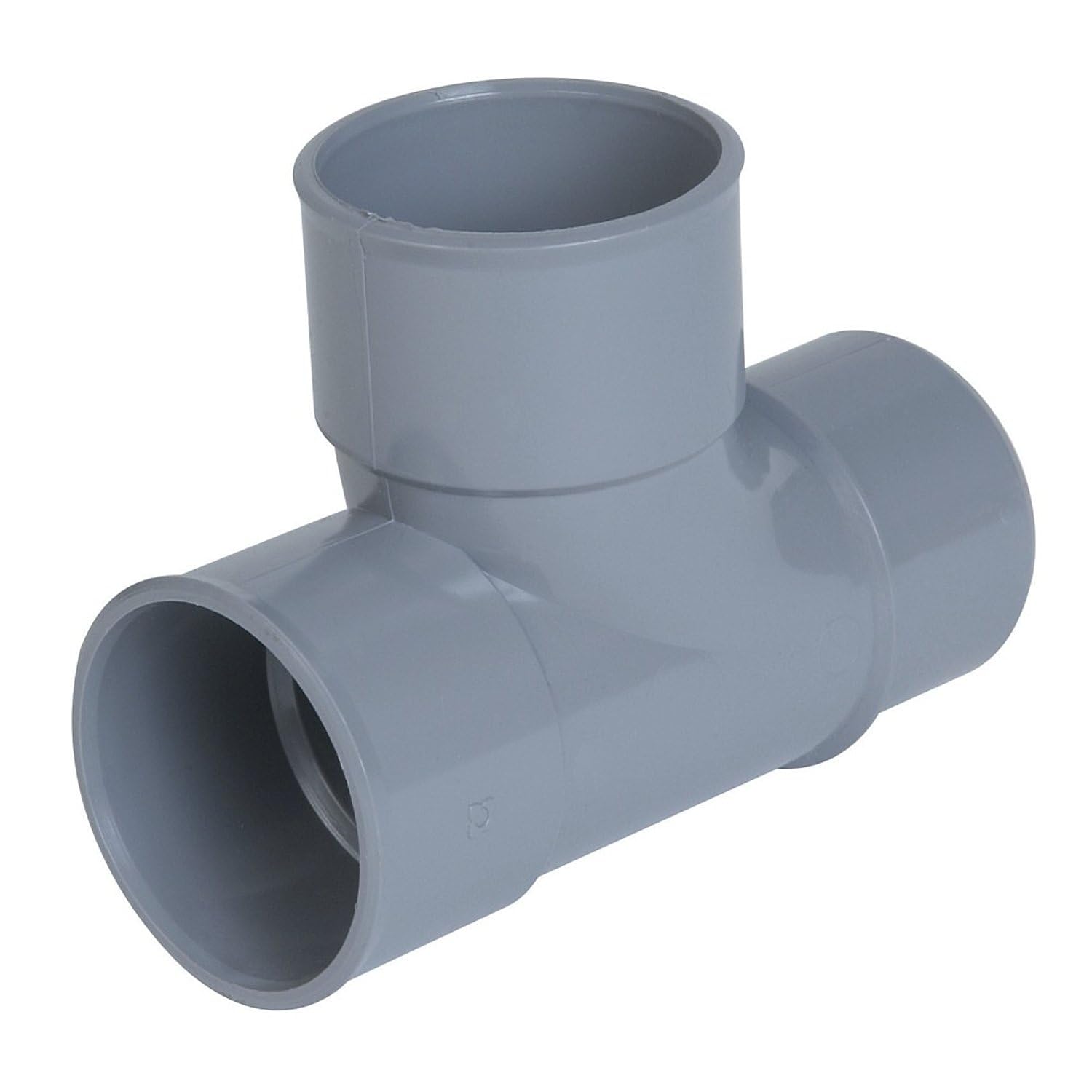 NICOLL COV50154 Té Pied de biche Simple Male-​Femelle à 87°30-​PVC Gris-​Ø 40 mm-​TH188MF