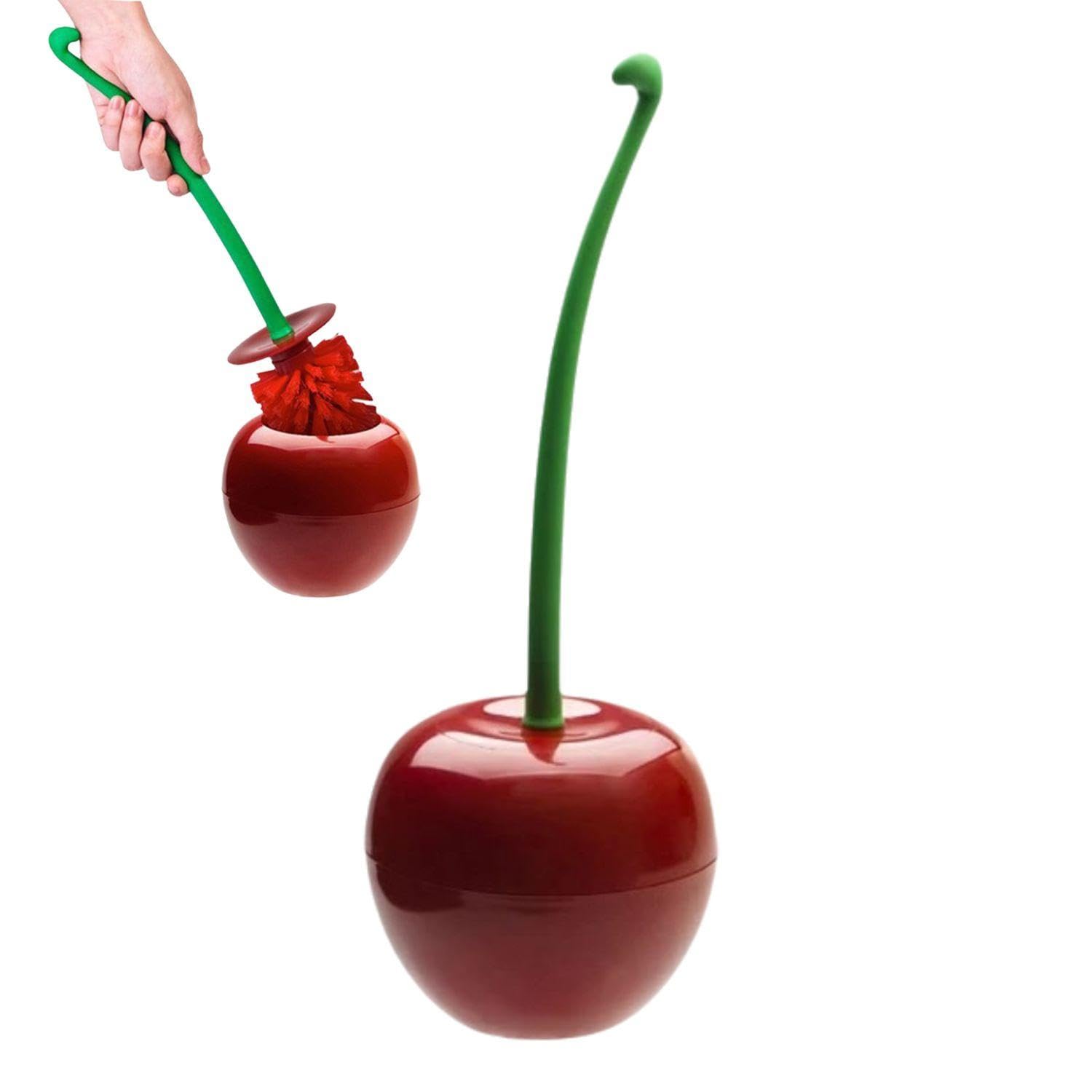 CWPFVQA Brosse De Toilette 1 Pièce Cerise, Brosse De Toilette Fantaisie, Brosse De Toilette Et Ensemble De Support, Ensemble De Brosse De Toilette Cachée, Brosse De Toilette De Salle De Bain