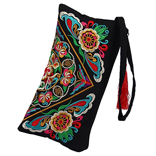 Yodensity - Bolso de asas de Seda para mujer beige 2 / iris du japon