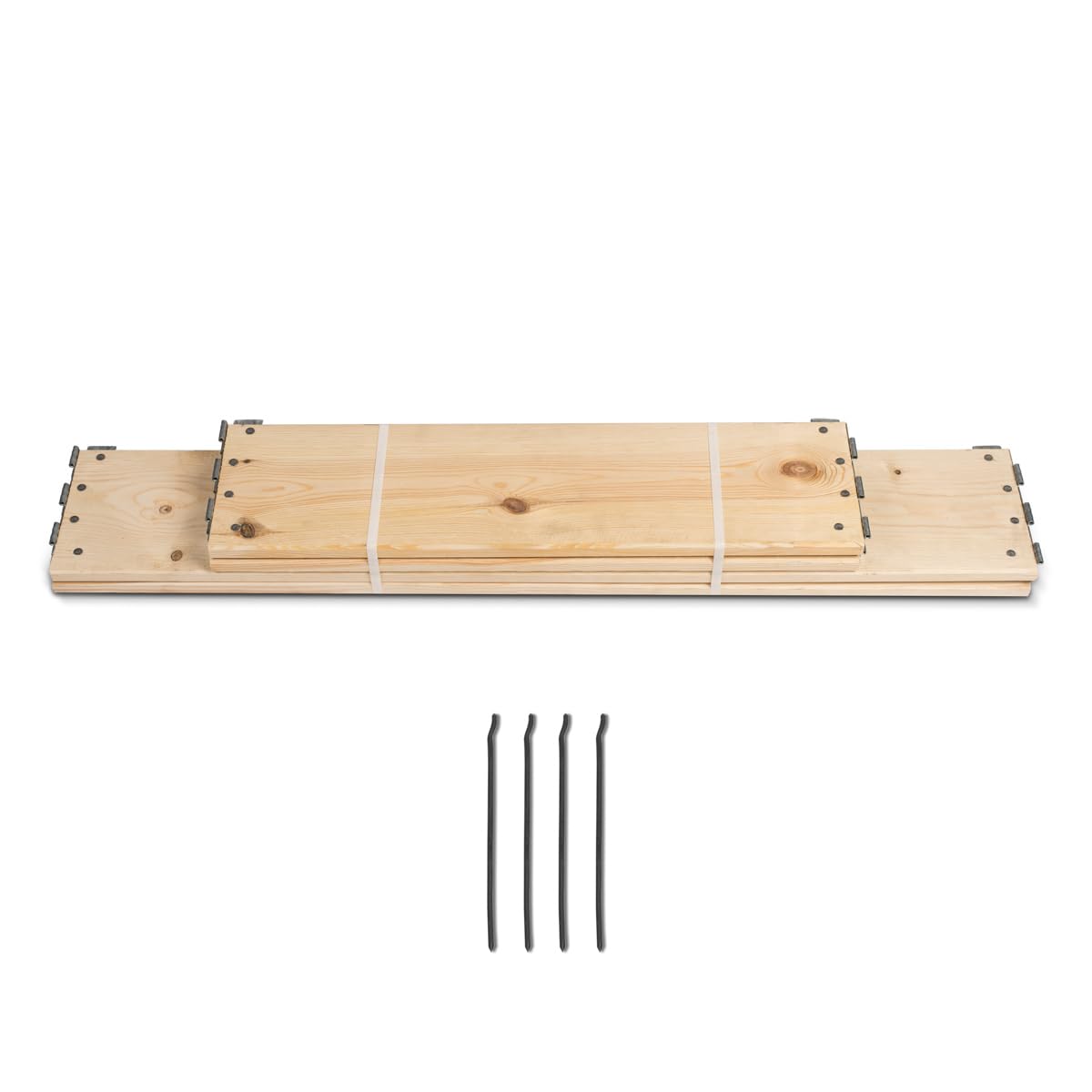 Hochbeet Palettenrahmen 120x80x20 cm, 3-teilig – Holz Aufsatzrahmen für Europaletten, Beeteinfassung, faltbar, stapelbar, steckbar – Made in EU