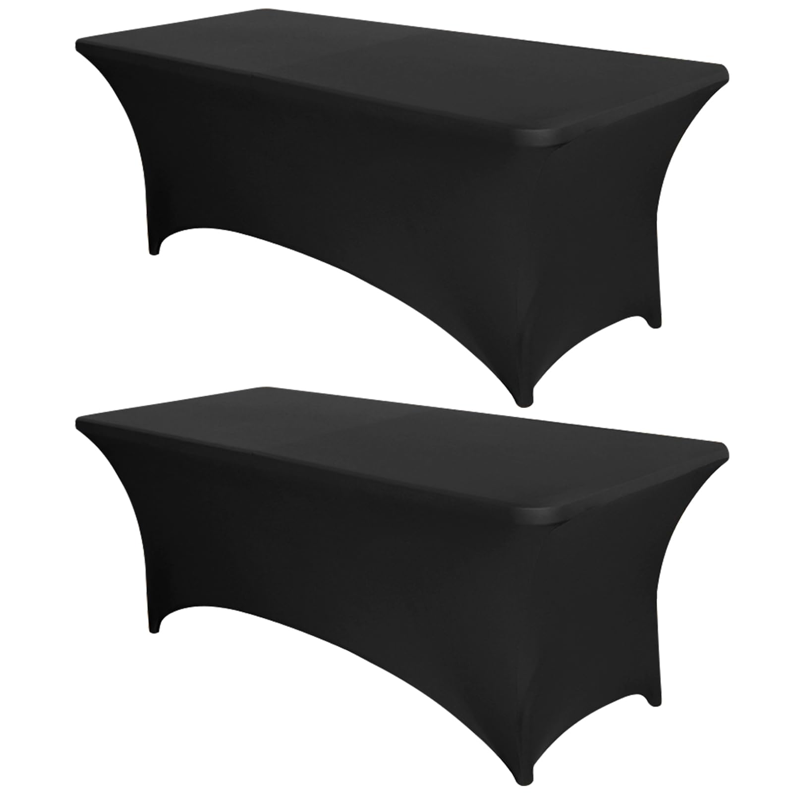 AMFUN 2 Pack 6FT Kitchen Spandex Table Cloth, Stretch Rectangular Table Cloth,Tight