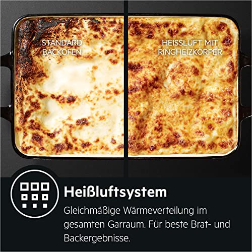 AEG BPE742220B Einbaubackofen / Pyrolyse – Selbstreinigung / Kerntemperatursensor / SoftClosing / Touch-Bedienung / Grillfunktion / Automatikprogramme / Display mit Uhr / A+ / Schwarz – Bild 8