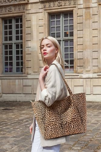 Image of KALIDI Large Tote Bag Vegan Leather Casual Zipper Work Bag Weekender Hobo for Women 16L Oversize Shoulder Travel Purse