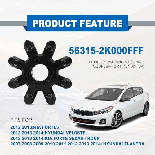 SHSHbuy 4 sztuki Car Steering Coupling,Kupplung Lenkkupplung Kunststoff,563152K000FFF Flexible Kupplung,Lenkkupplung Lenksäule Zahnrad Zwischenhebel Buchse Koppler