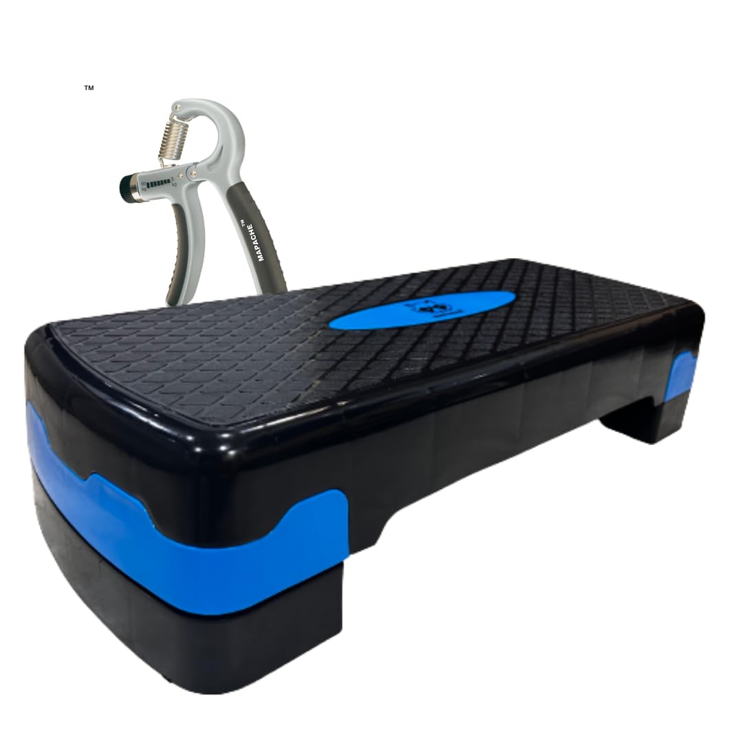 Mapache Combo-Adjustable Aerobic Stepper and Hand Gripper for Men and Women for Strength and Gym Training,Anti-Skid,Durable, Hg(10kg-40kg,userweight-250kgs (Blue) (B0CBPT2HWW) Amazon Price History, Amazon Price Tracker
