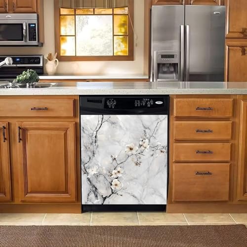Image of BVBOX Dishwasher Magnet Cover 23 inchx26 inch, Reusable Magnetic Refrigerator Covers, Decorative Magnets Cover Fridge Door Skin Panel Stickers for Home Kitchen Appliance