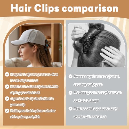 Pinzas de garra para cabello 3 piezas para sombrero miniatura 3