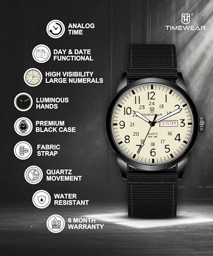 Image of TIMEWEAR Analog New Track Number Dial, Day Date Functioning, Nylon Fabric Strap Watch for Men