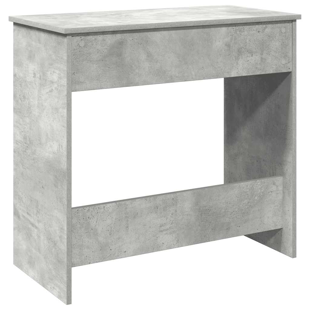 Escritorio gris hormigón de madera 80 x 40 x 75 cm con espacio de almacenamiento y amplia superficie de trabajo, ideal para oficina, oficina en casa, estudio y habitación infantil
