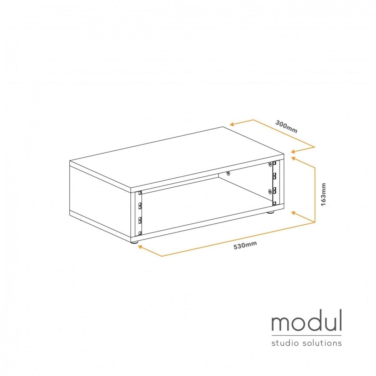 Unité de rack 3U pour les installations domestiques et de studio, taille compacte, noir