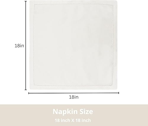 Miniatura 2 de PurpleEssences Juego de 12 servilletas de tela de vainica, 100% algodón, suaves, duraderas, lavables, ideales para eventos, bodas, otoño, Acción de