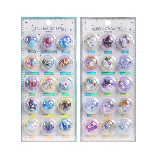 Jinmoioy 3DV[  NX^ ՂՂ 킢 G|LV PVC ގ 蒠fR[V qNGCeBu DIY |pi v[g (02+03) [sAi]