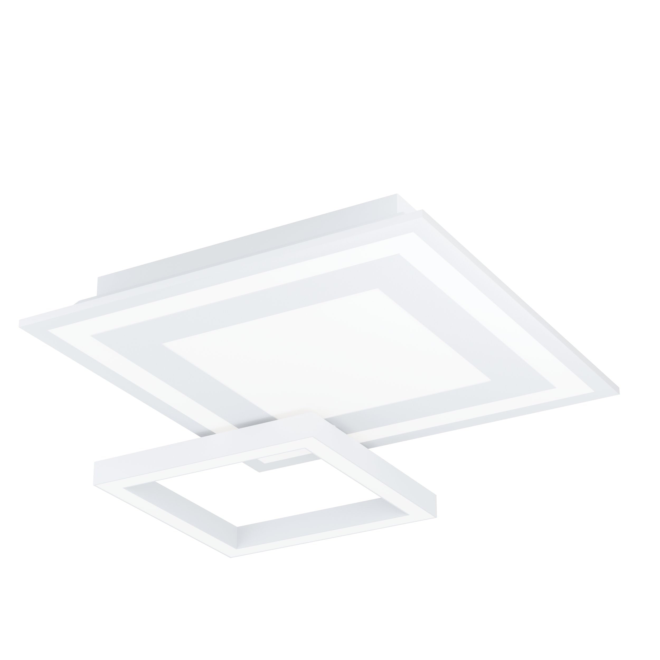 Eglo Connect.z Smart Home LED Ceiling Light Panel Savatarila-Z, Zigbee Lighting, app and Voice Control, White tunable Lights (Warm - Cool White), RGB, dimmable, White Metal