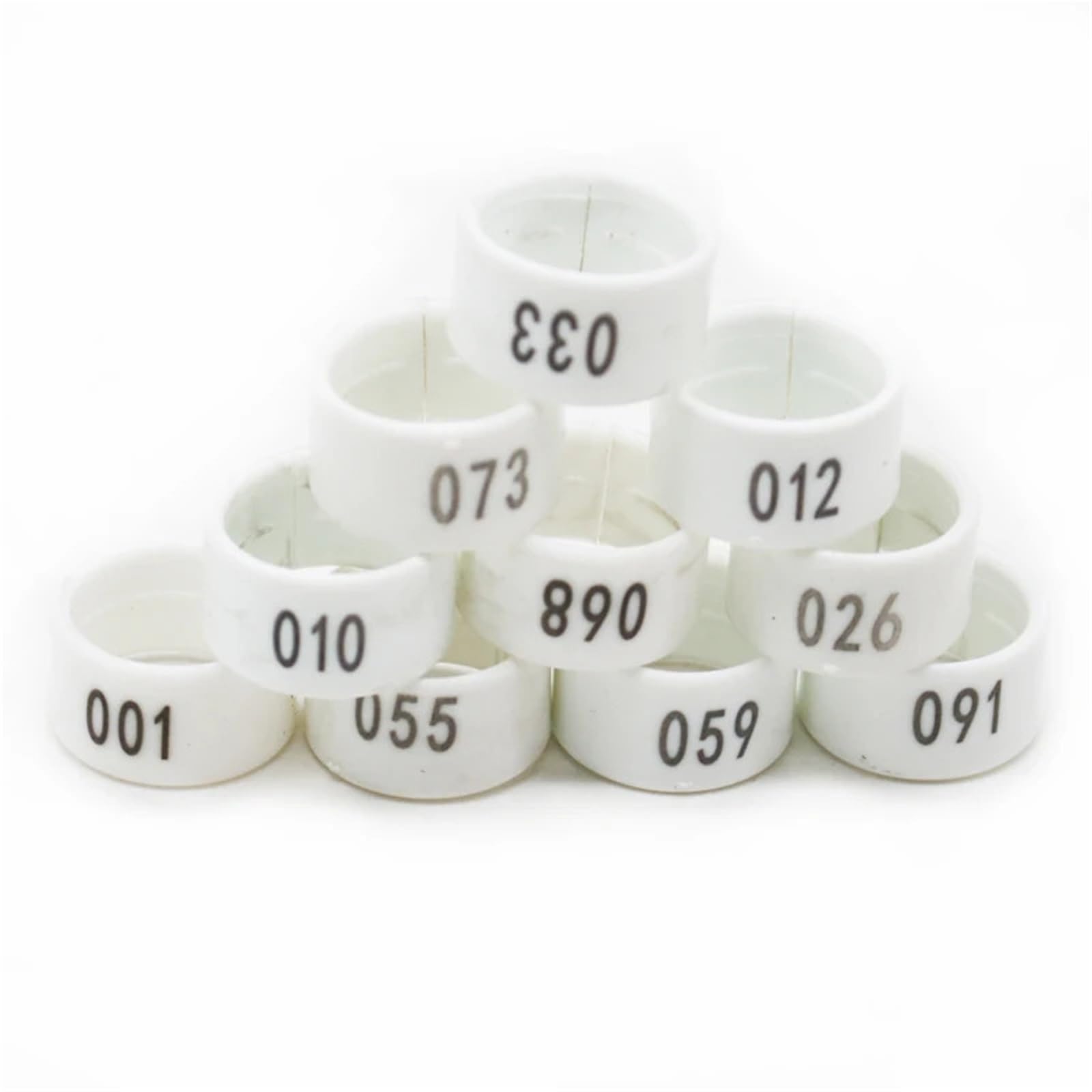 Anillos para las piernas de pollo evite confusiones de aves con estas 50 bandas de 1,6 cm blancas 7
