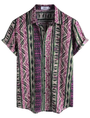 Image of VATPAVE Mens Casual Hawaiian Floral Shirts Short Sleeve Button Down Tropical Shirts Beach Summer Shirts