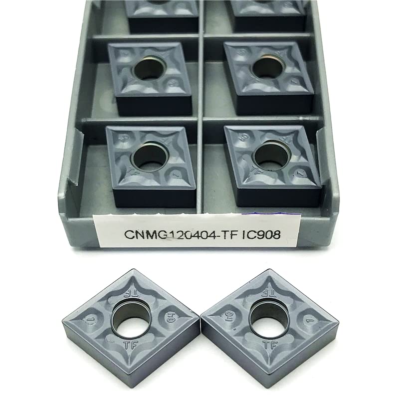 10 insertos de carburo CNMG120408 TF IC907 para torno miniatura 4