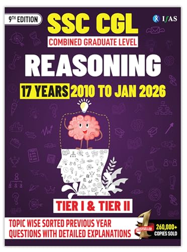 Image of SSC CGL Reasoning Book 2026 | Tier 1 & Tier 2 - 17 Years (2010-Jan 2026) Reasoning PYQ Book for SSC CGL with Detailed Solutions | Topicwise Previous Year Solved Papers | IFAS