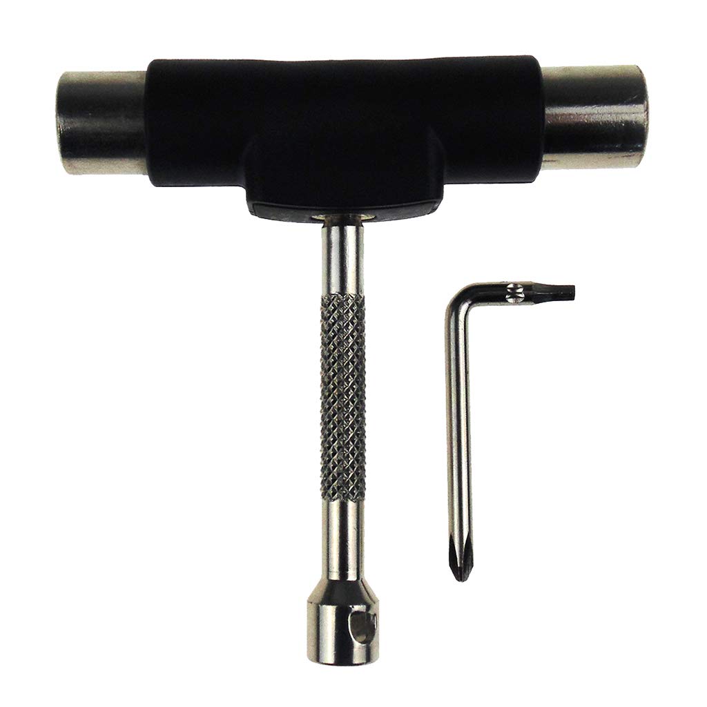 Herramienta de llave para monopatín, patines en T, destornillador integrado