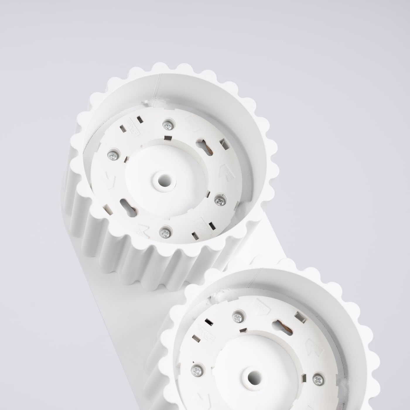 SOLLUX lighting Lámpara de techo plafón - foco de techo aluminio - 2 llamas - bombilla LED - Blanco Aura