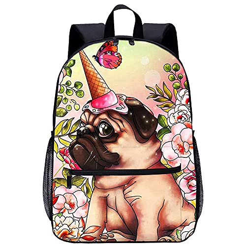 Sac à dos d'école chien pour enfants 45x30x15cm imprimé 3D